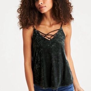 American Eagle Crushed Velvet Cami M